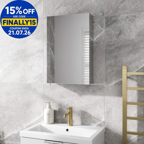 Single door bathroom mirror - single,