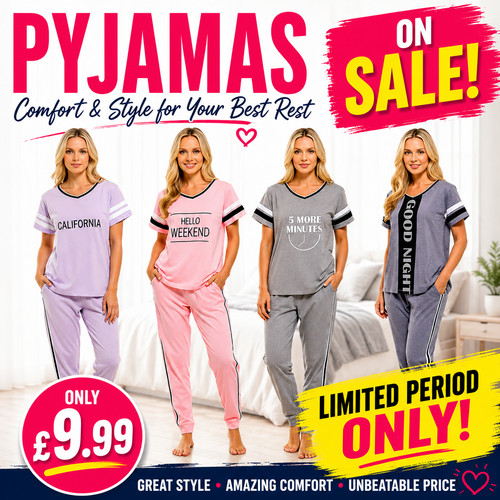 Ladies pyjamas set nightwear - ladies,