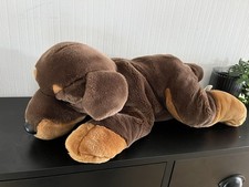 Large vintage  Animal Valley Brown Rottweiler Dog Plush Toy