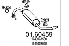 Mts 60459 muffler exhaust - 01.60459,