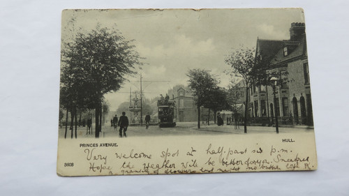 Postcard hull princes avenue - postcard, hull,