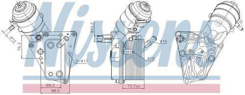Nissens engine oil filter - engine, assy