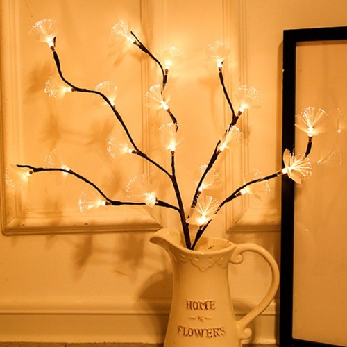 Led fiber optic flower twig - flower,