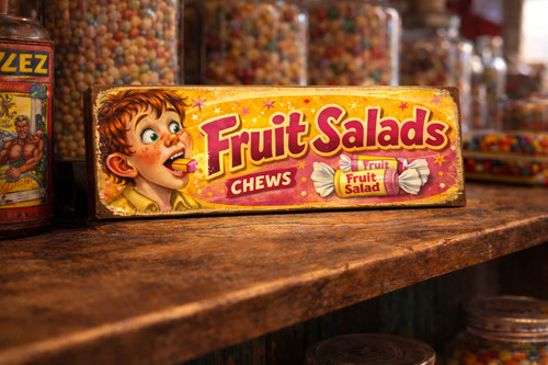 Fruit salads sign vintage - fruit,