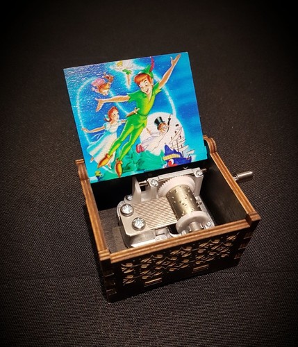 Peter pan wooden music box - pan,