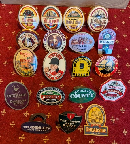 Vintage beer pump clips - x,