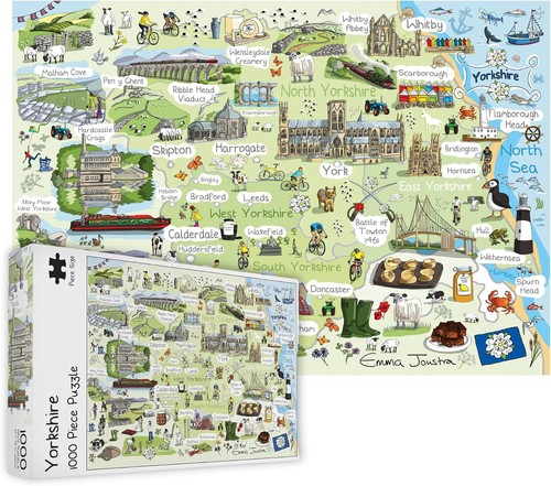 Yorkshire map 1000 piece - map,