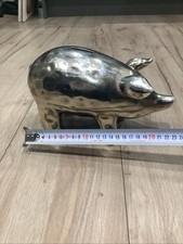 Silver piggy bank - silver,