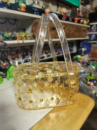 Vintage 1950s clear lucite box - 1950s,