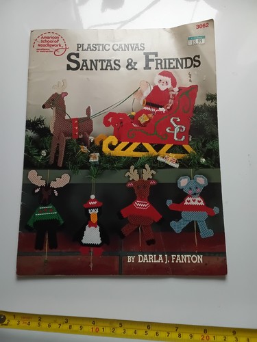Plastic canvas santas - santas, &