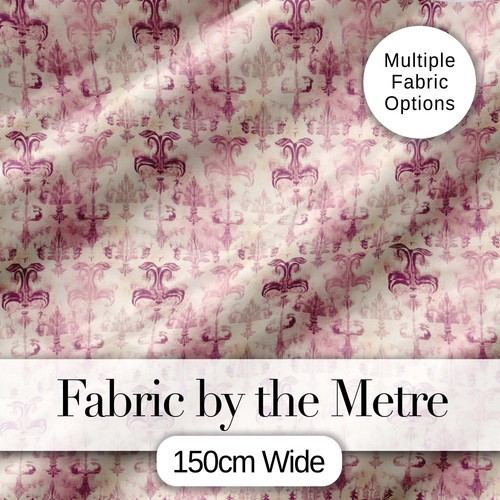 Shabby chic purple - purple, damask