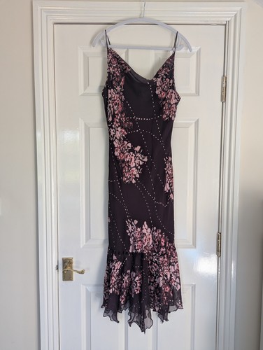Burgundy pink floral devore
