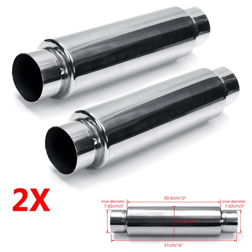 Round exhaust silencer - 2x,