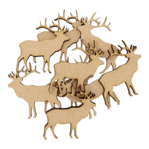 Mdf wooden stag deer shapes - deer,