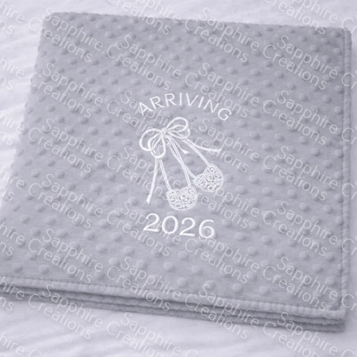 Embroidered grey baby - embroidered,