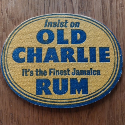 Old charlie rum beer mat - old,