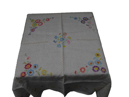 Vintage embroidered flowers - vintage,