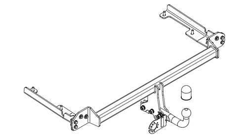 Swan neck tow bar for - for, honda