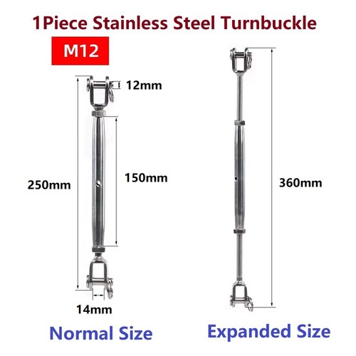 Turnbuckle stainless steel jaw - stainless,