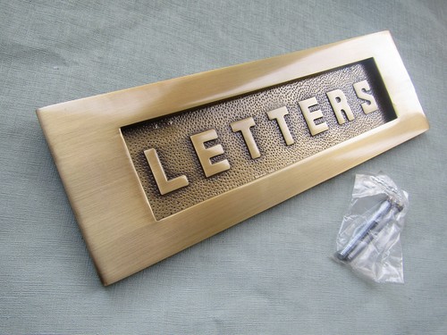 Door letter plate - door, solid