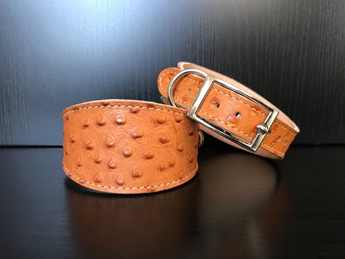 Small leather dog - leather, lined