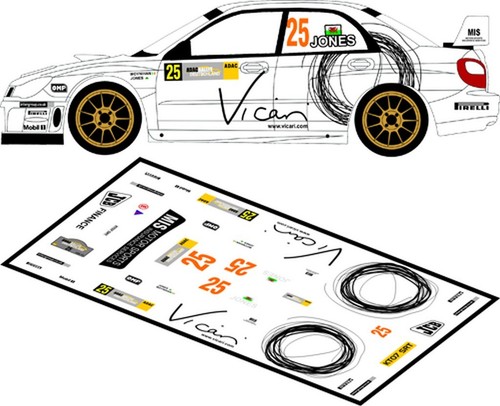 Decals subaru impreza wrc - decals,
