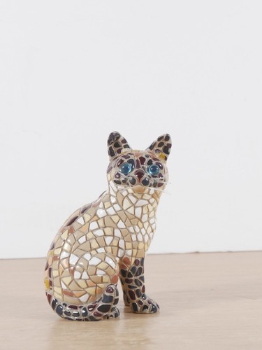 Spanish style mosaic cat - spanish,