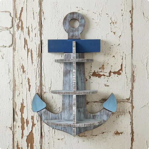 Boat wall shelf blue - wall,