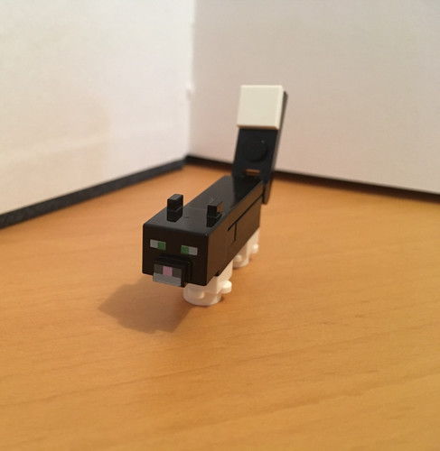 Lego minecraft cat tuxedo - minecraft,