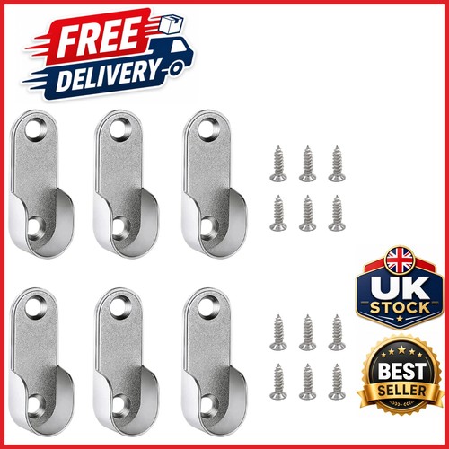 Oval wardrobe rail brackets - oval,