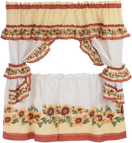 Printed cottage window curtain - printed,