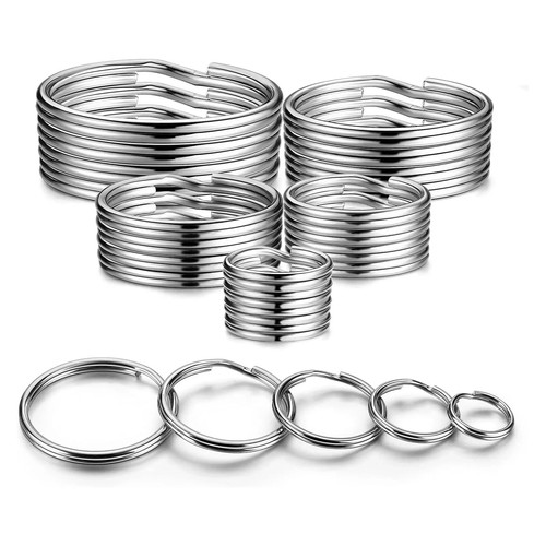 10mm 25mm keyring silver - -,
