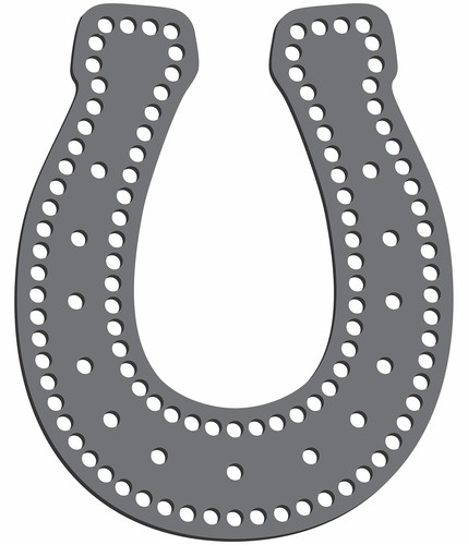 Rhinestone genie horse shoe - shoe, 5"