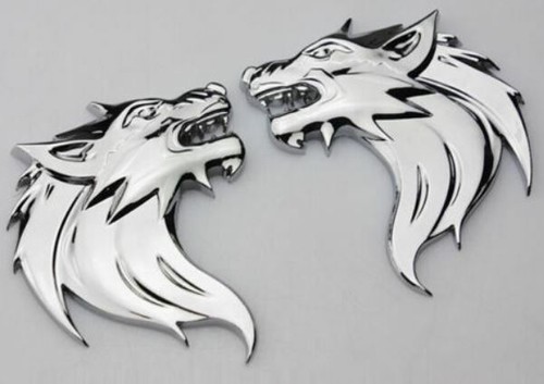 Pair quality metal wolf - pair, 3d