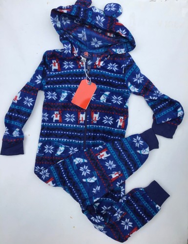 Blue fleece sleepsuit with - fleece,