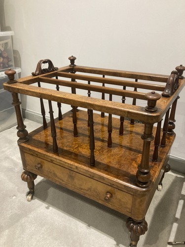 Antique burr walnut canterbury - burr,