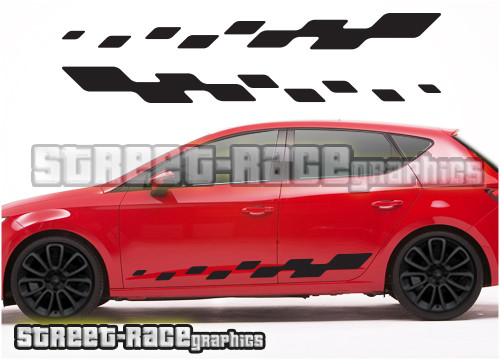 Seat side 004 racing - , stripes