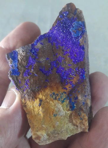 Azurite crystals matrix - crystals,