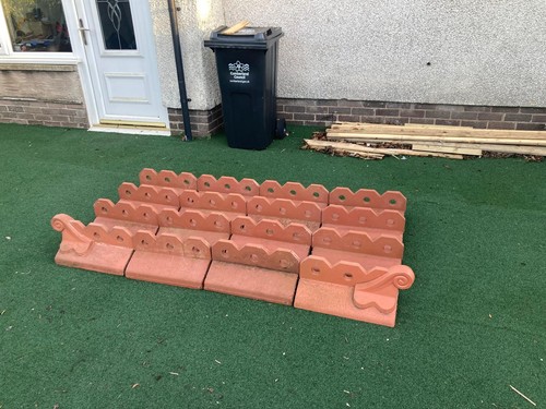 Concrete ridge tiles - concrete,