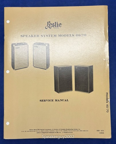 Original leslie speaker model - speaker,