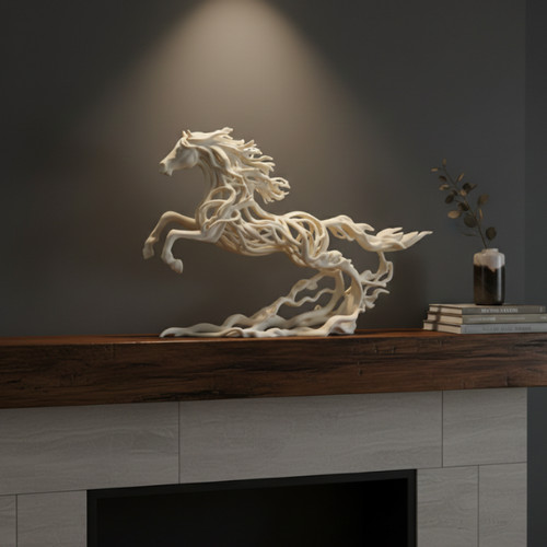Artistic voronoi running horse - voronoi,