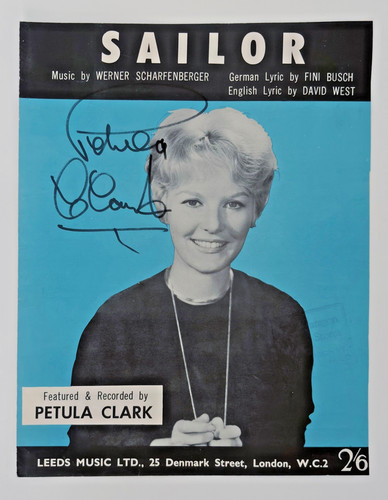 Petula clark autograph - petula,