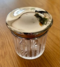 Silver topped glass dressing - glass,