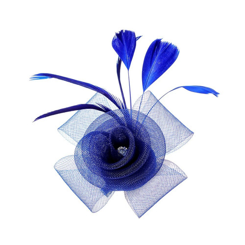 Flower sinamay feather - sinamay, clip