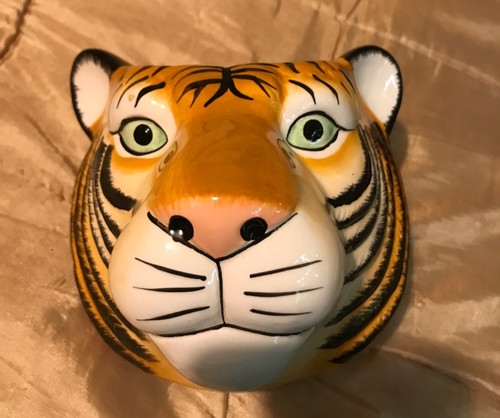 Dunelm tiger head pot for - tiger,