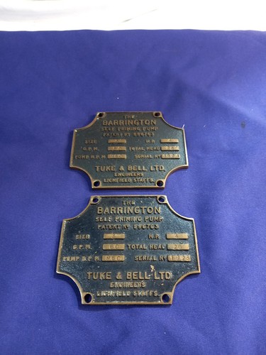 Bronze plaques signs - for, tuke