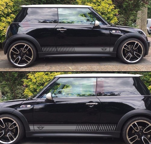Mini cooper side skirt stripes - mini,