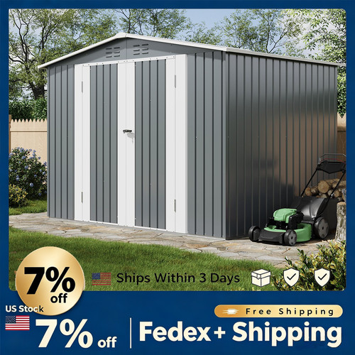 8x6 metal garden tool shed - 8x6,
