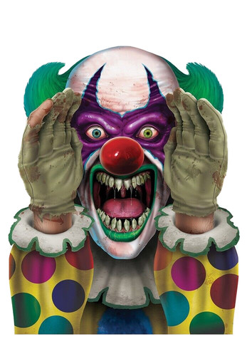 Scary clown peeper window - scary,