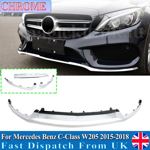3pcs chrome front bumper lower - front,